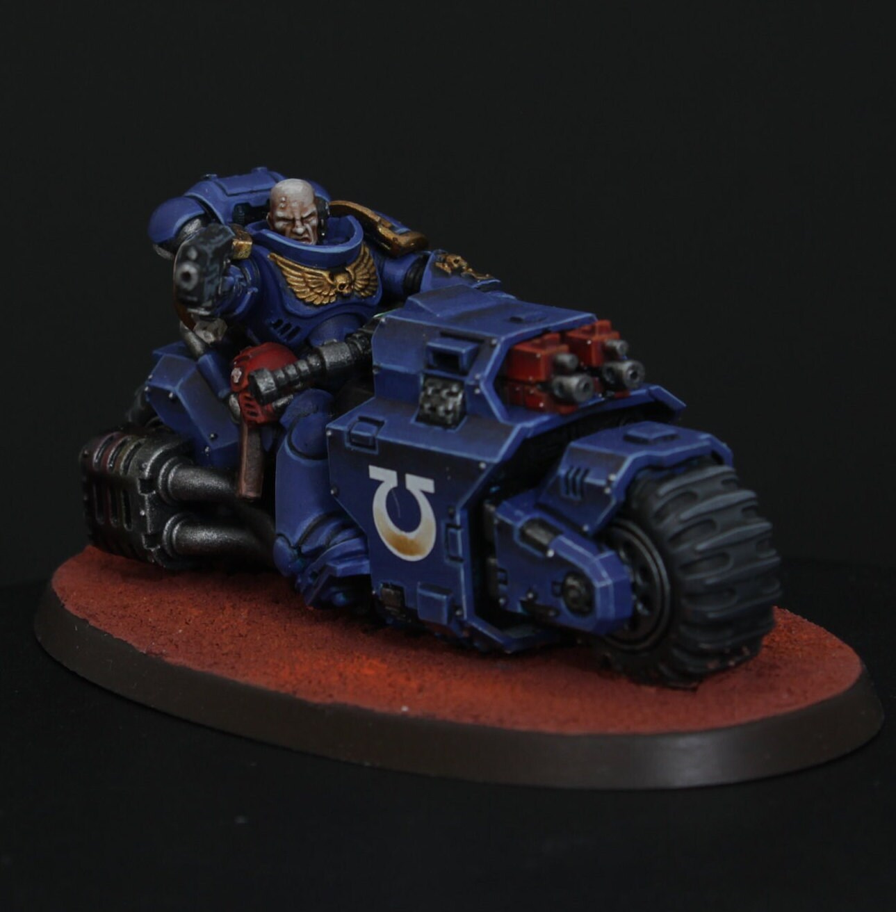 Primaris Spacemarine outrider squad. Supplied and Painted bike squad Warhammer 40k.