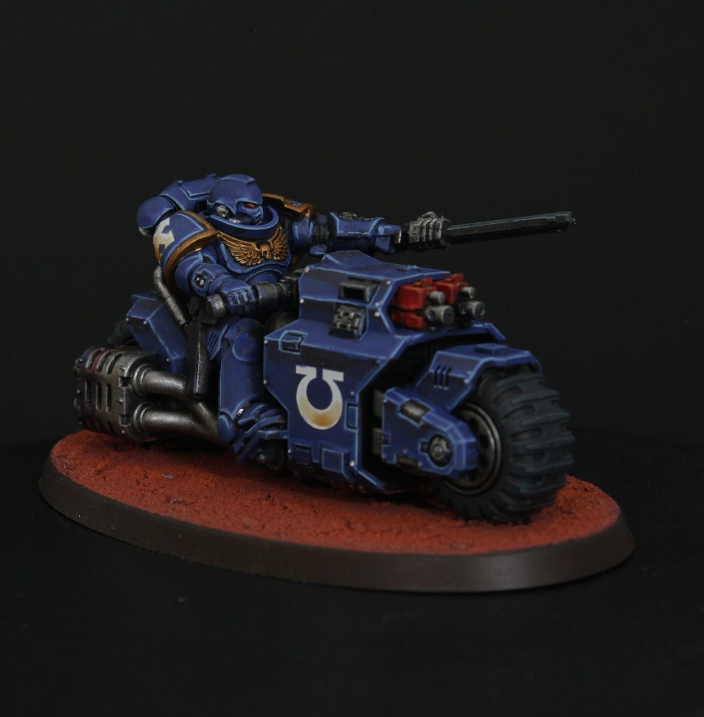 Primaris Spacemarine outrider squad. Supplied and Painted bike squad Warhammer 40k.