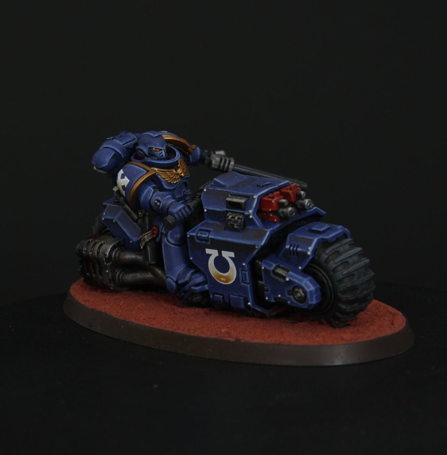 Primaris Spacemarine outrider squad. Supplied and Painted bike squad Warhammer 40k.