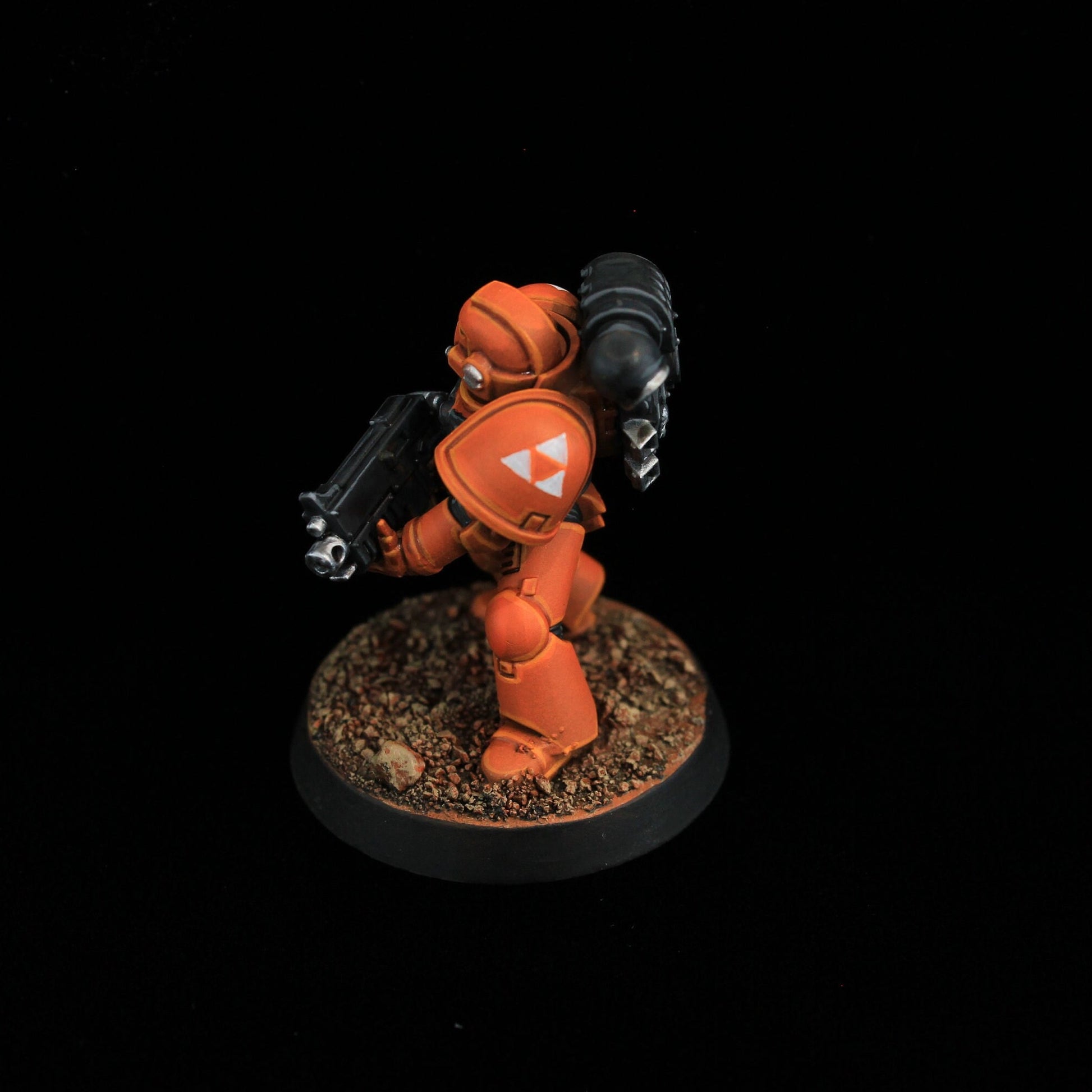 Warhammer 40k Tactical Space marine with CUSTOM LOGO - corporate gift or office mascot