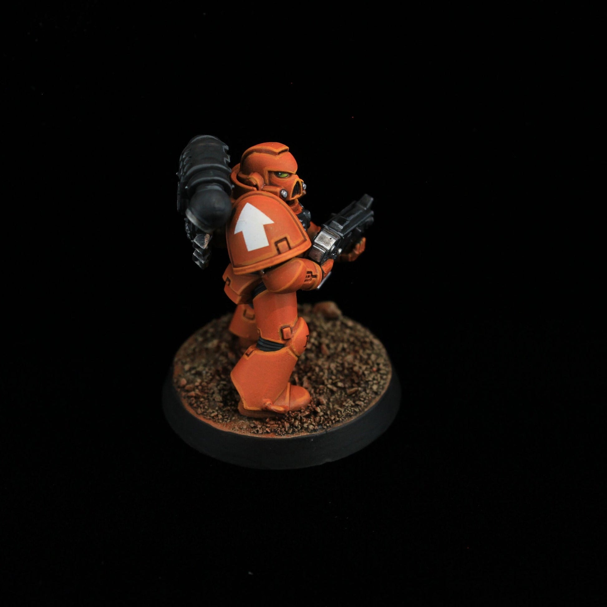 Warhammer 40k Tactical Space marine with CUSTOM LOGO - corporate gift or office mascot