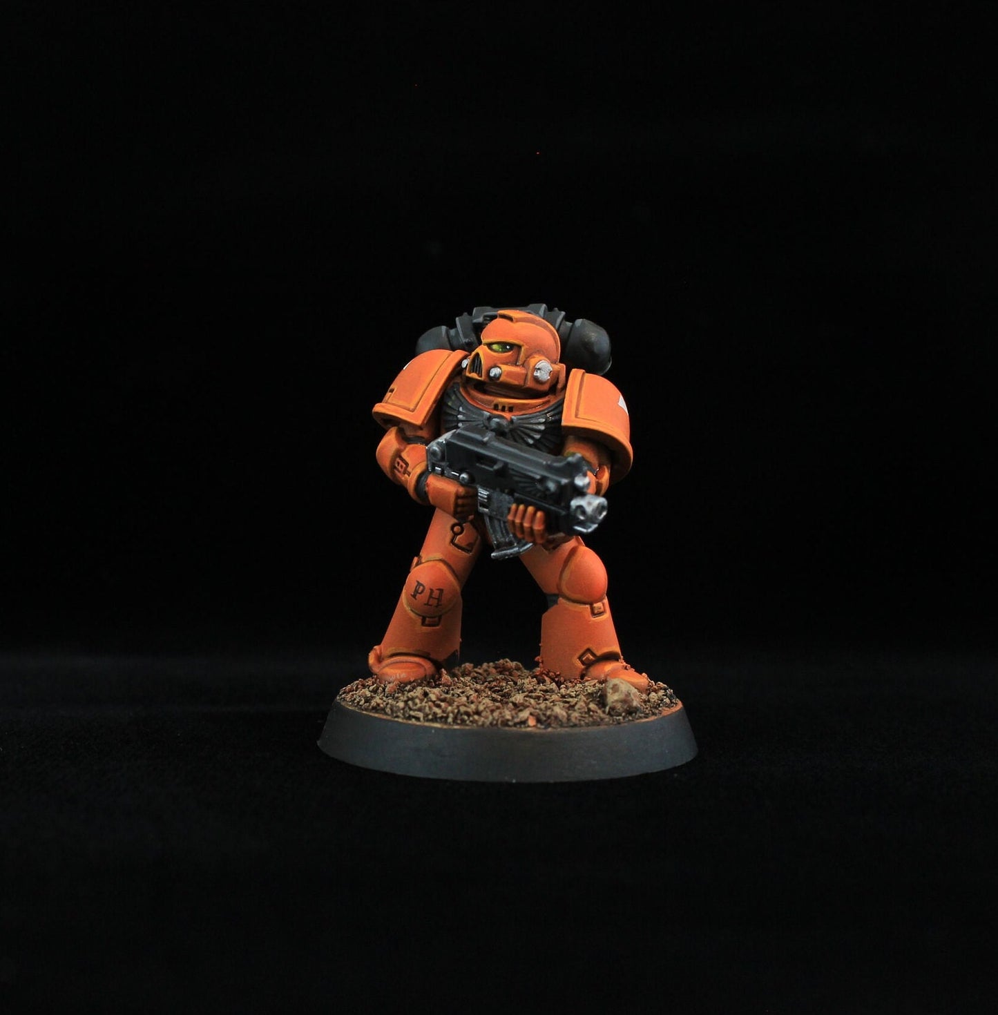 Warhammer 40k Tactical Space marine with CUSTOM LOGO - corporate gift or office mascot