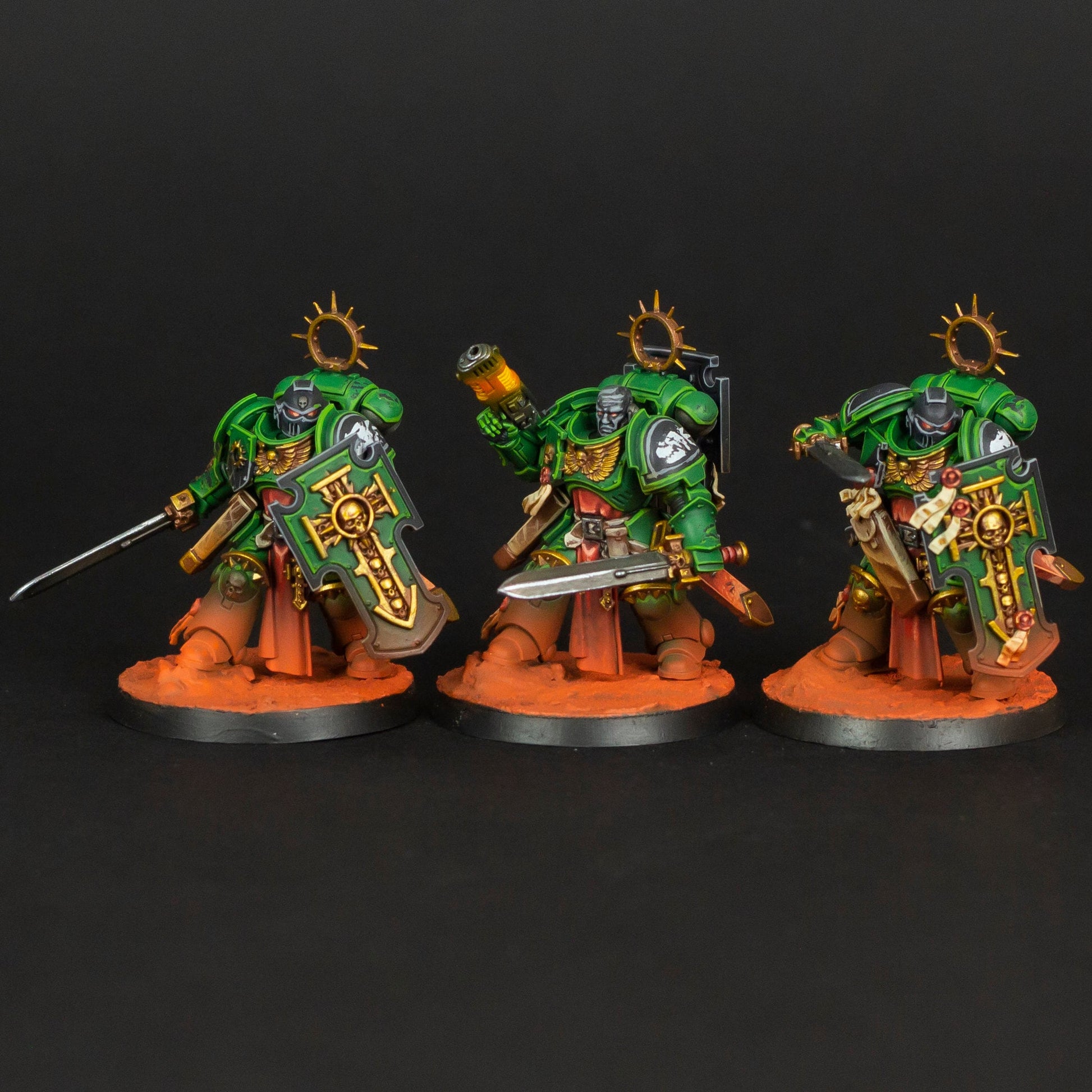 Salamander Army - Warhammer 40k painted Primaris Space marine Army