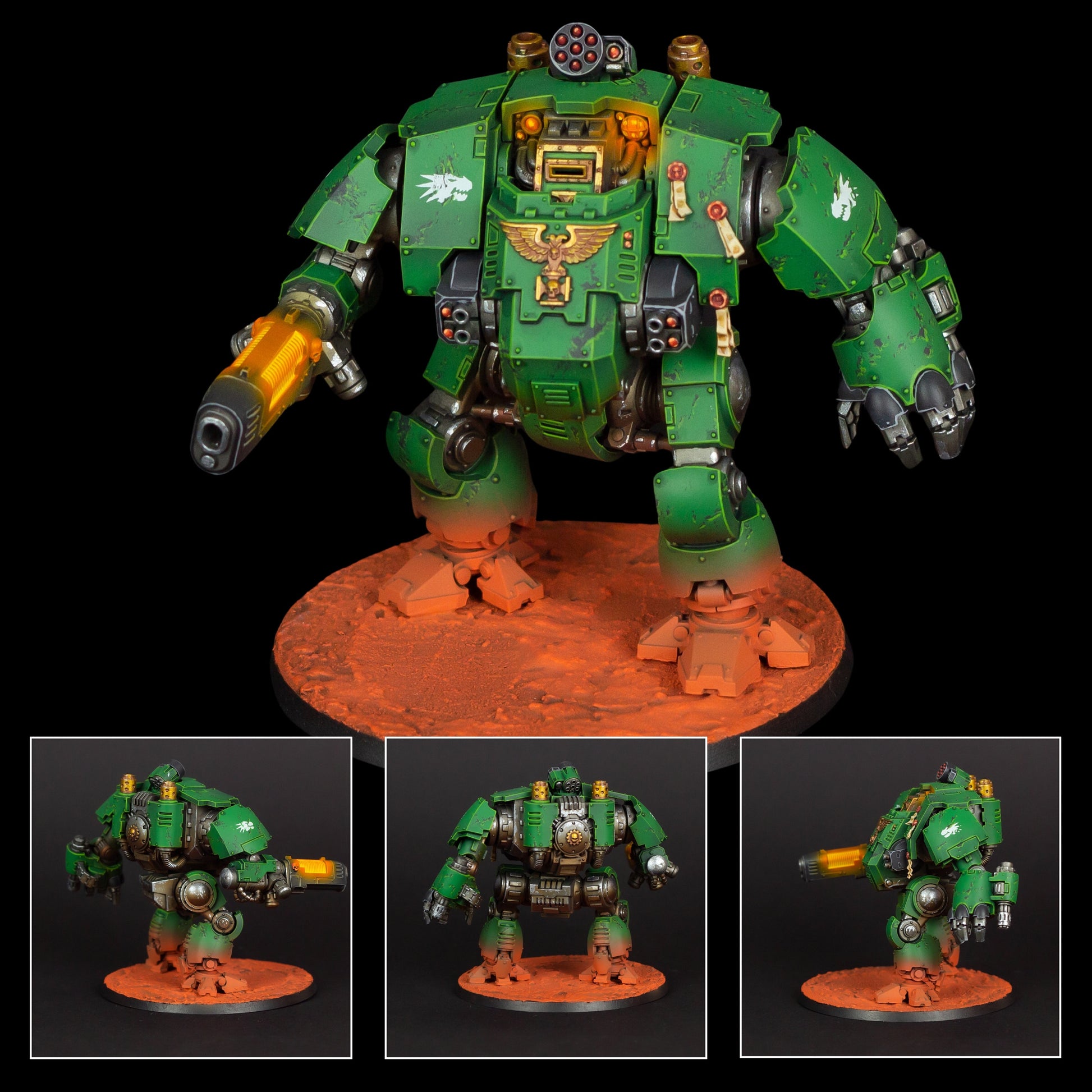 Salamander Army - Warhammer 40k painted Primaris Space marine Army