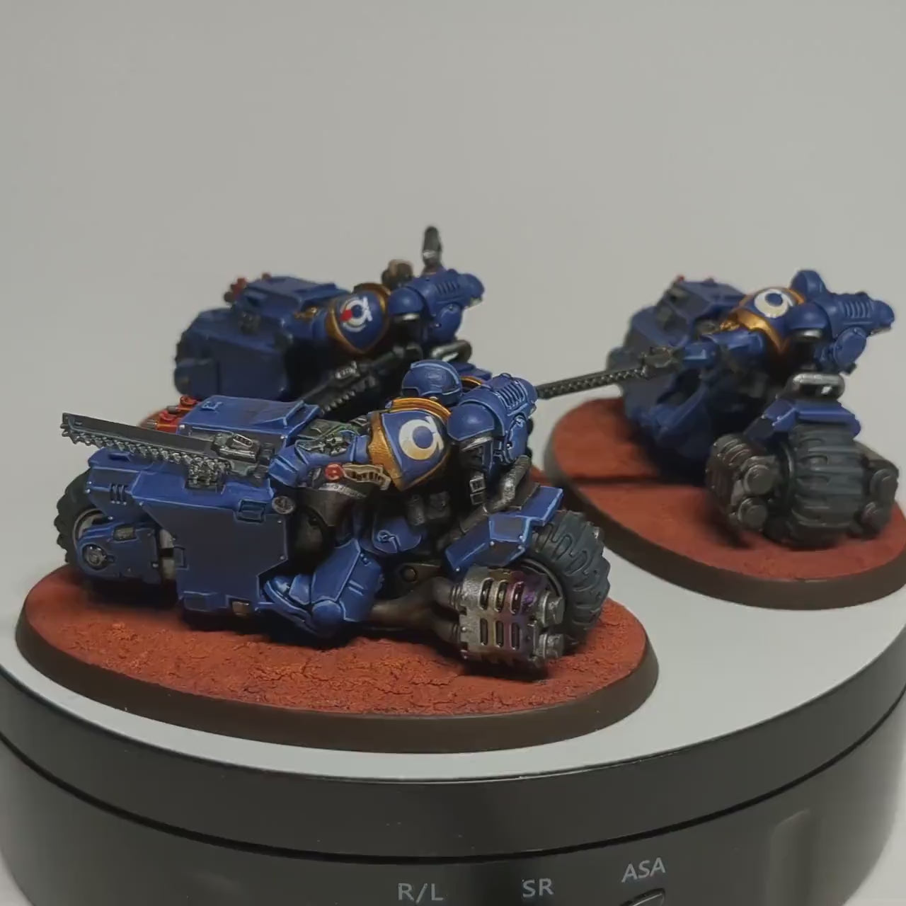 Primaris Spacemarine outrider squad. Supplied and Painted bike squad Warhammer 40k.